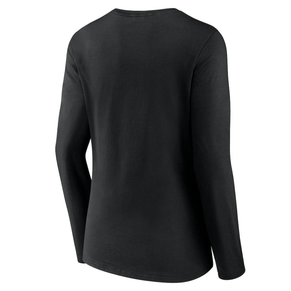 Black Colorado Rockies Women's Team Lockup Slim Fit Long Sleeve V-Neck T-Shirt