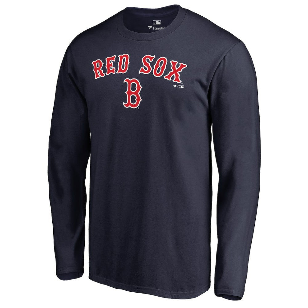 Navy Boston Red Sox Team Lockup Long Sleeve T-Shirt