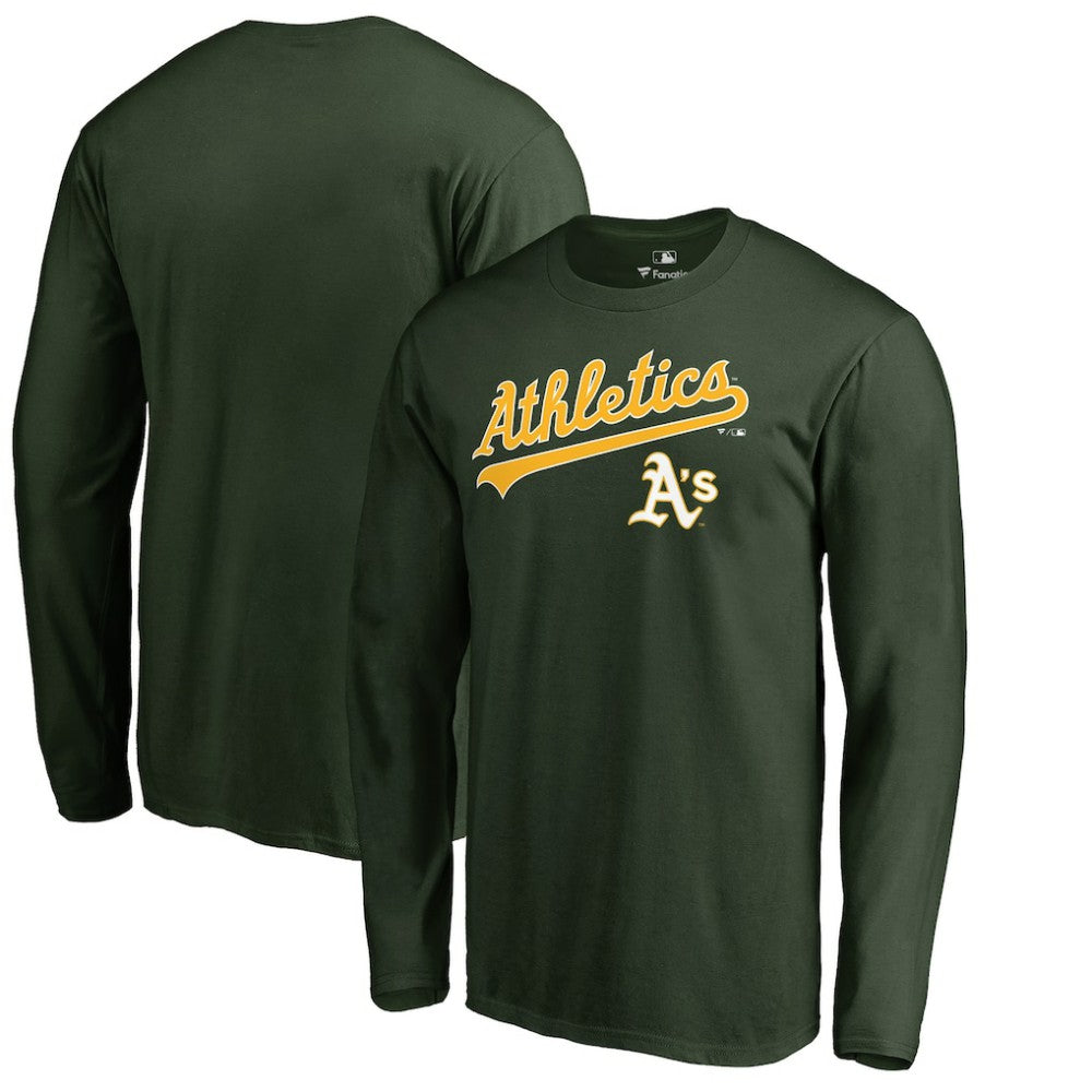 Green Athletics Team Lockup Long Sleeve T-Shirt