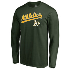 Green Athletics Team Lockup Long Sleeve T-Shirt