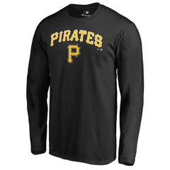 Black Pittsburgh Pirates Team Lockup Long Sleeve T-Shirt