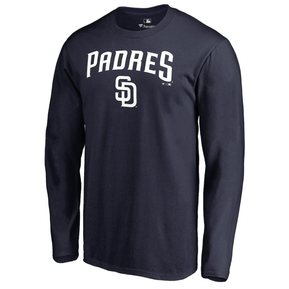 Navy San Diego Padres Team Lockup Long Sleeve T-Shirt