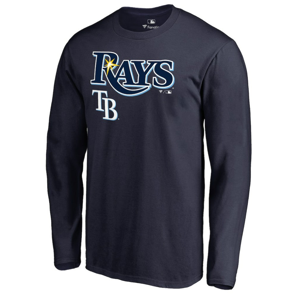 Navy Tampa Bay Rays Team Lockup Long Sleeve T-Shirt