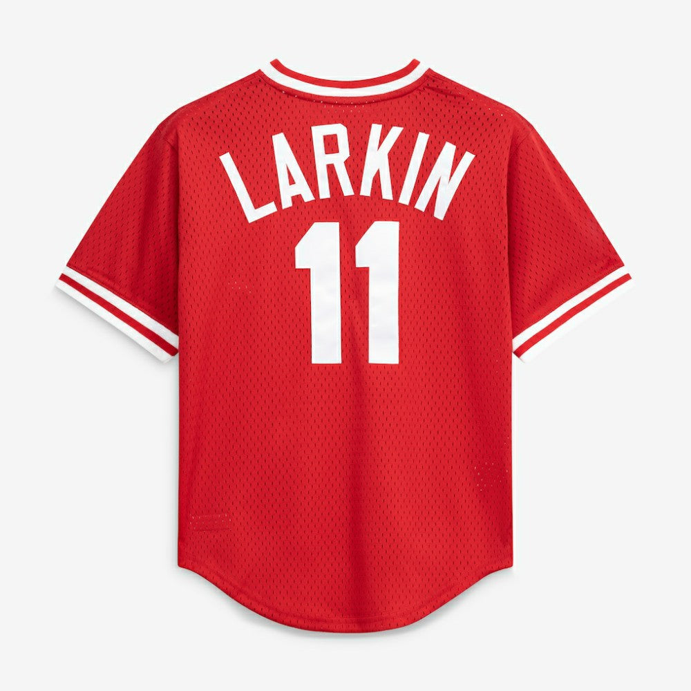 Red Barry Larkin Cincinnati Reds Mitchell & Ness Authentic Batting Practice Jersey
