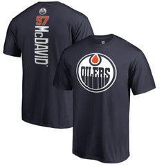 NHL Connor McDavid Edmonton Oilers Backer Name & Number T-Shirt