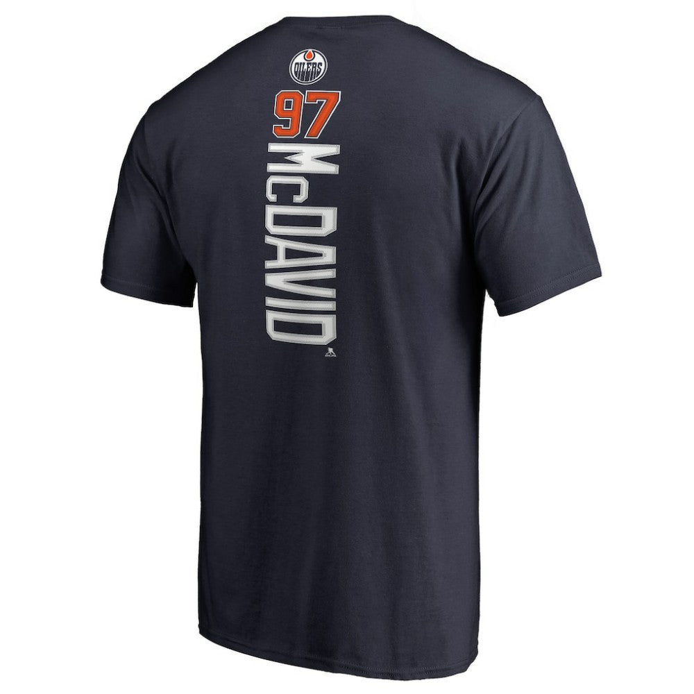 NHL Connor McDavid Edmonton Oilers Backer Name & Number T-Shirt