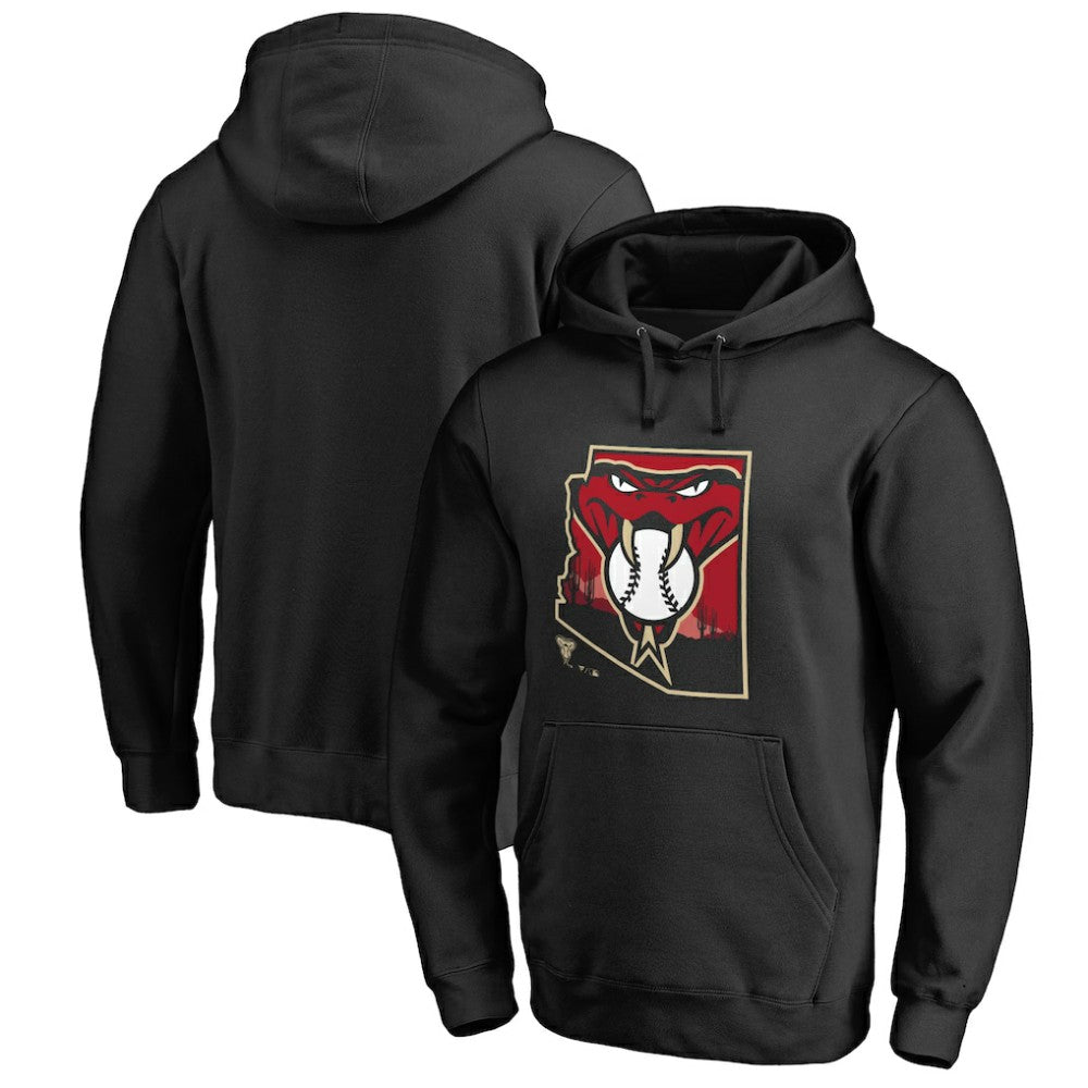 Black Arizona Diamondbacks Hometown Collection Baja Pullover Hoodie