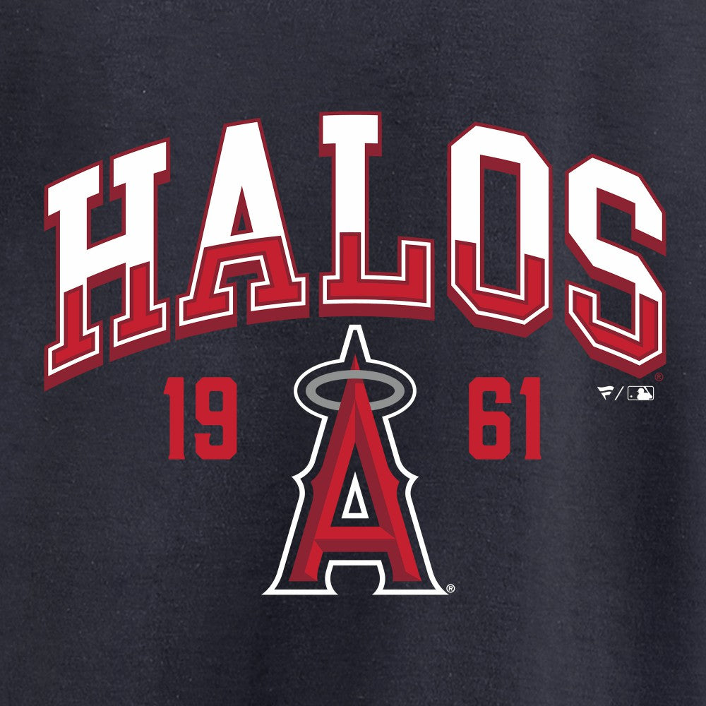 Navy Los Angeles Angels Hometown Collection Halos Pullover Hoodie