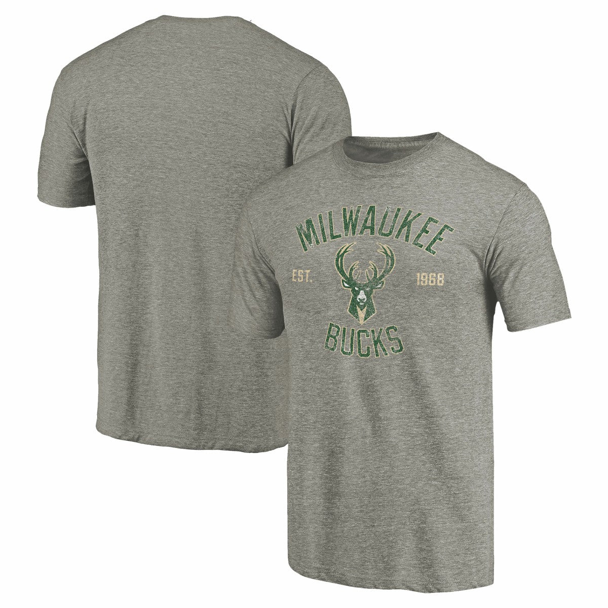 Milwaukee Bucks Team Heritage Tri-Blend T-Shirt