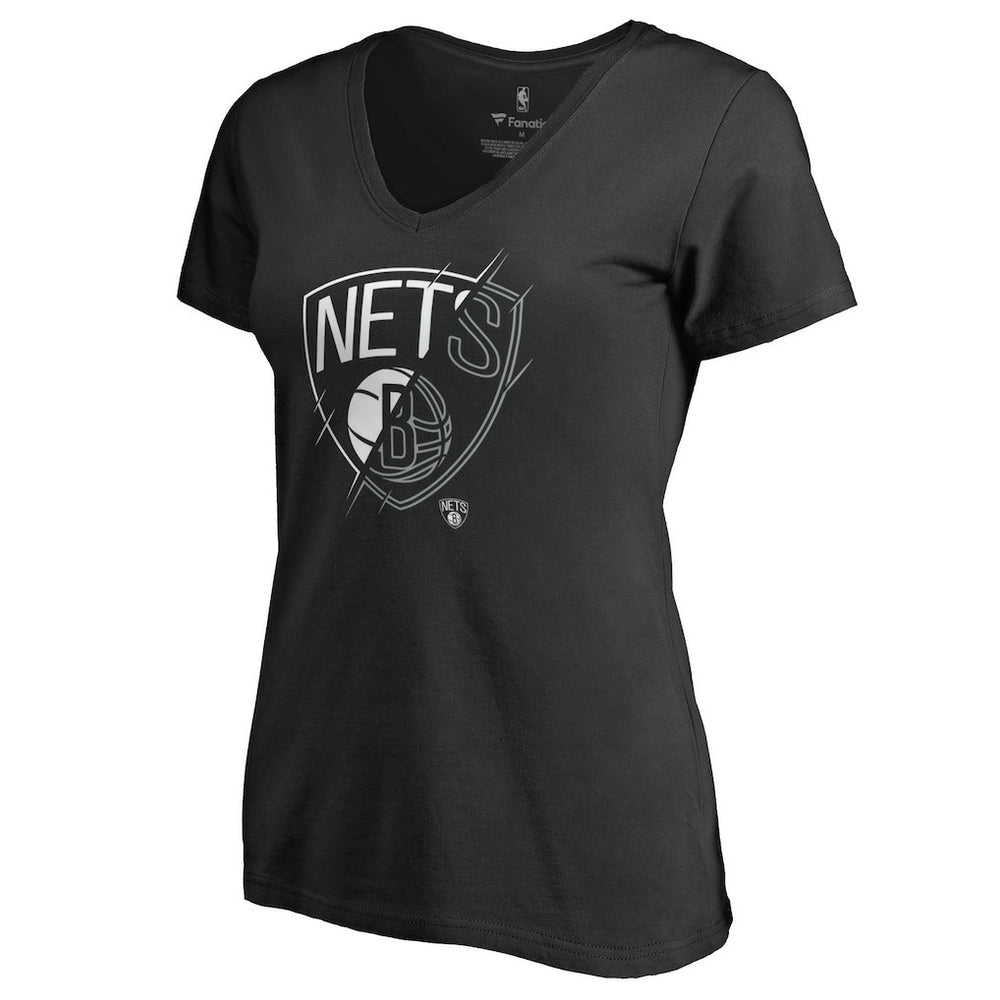 Brooklyn Nets Women's X-Ray Slim Fit V-Neck T-Shirt