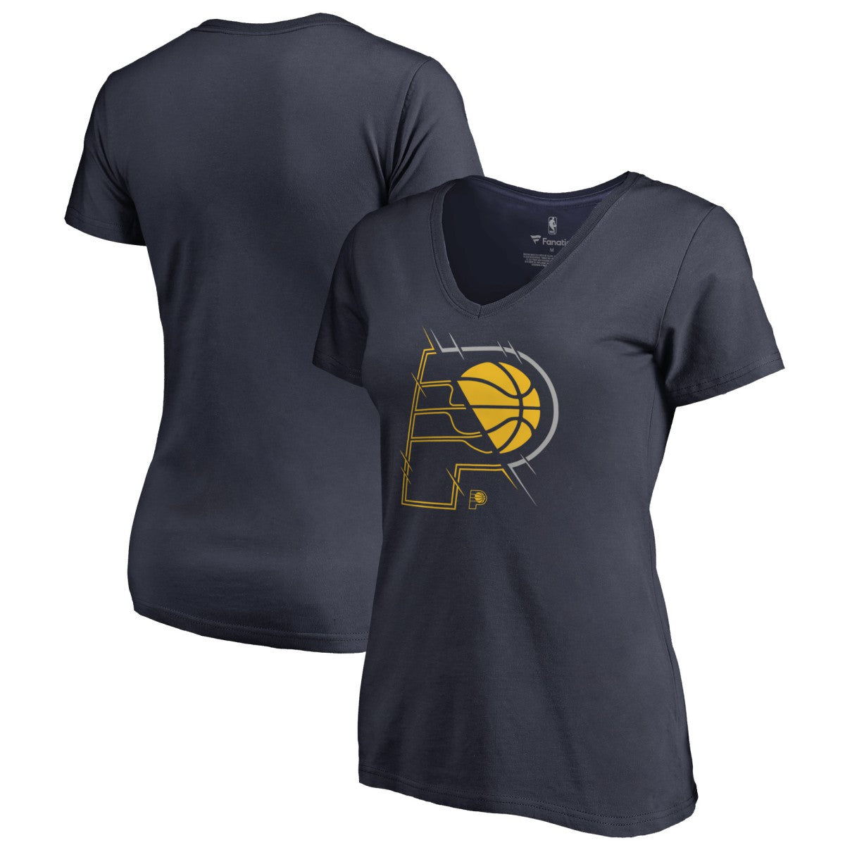 Indiana Pacers Women's X-Ray Slim Fit V-Neck T-Shirt