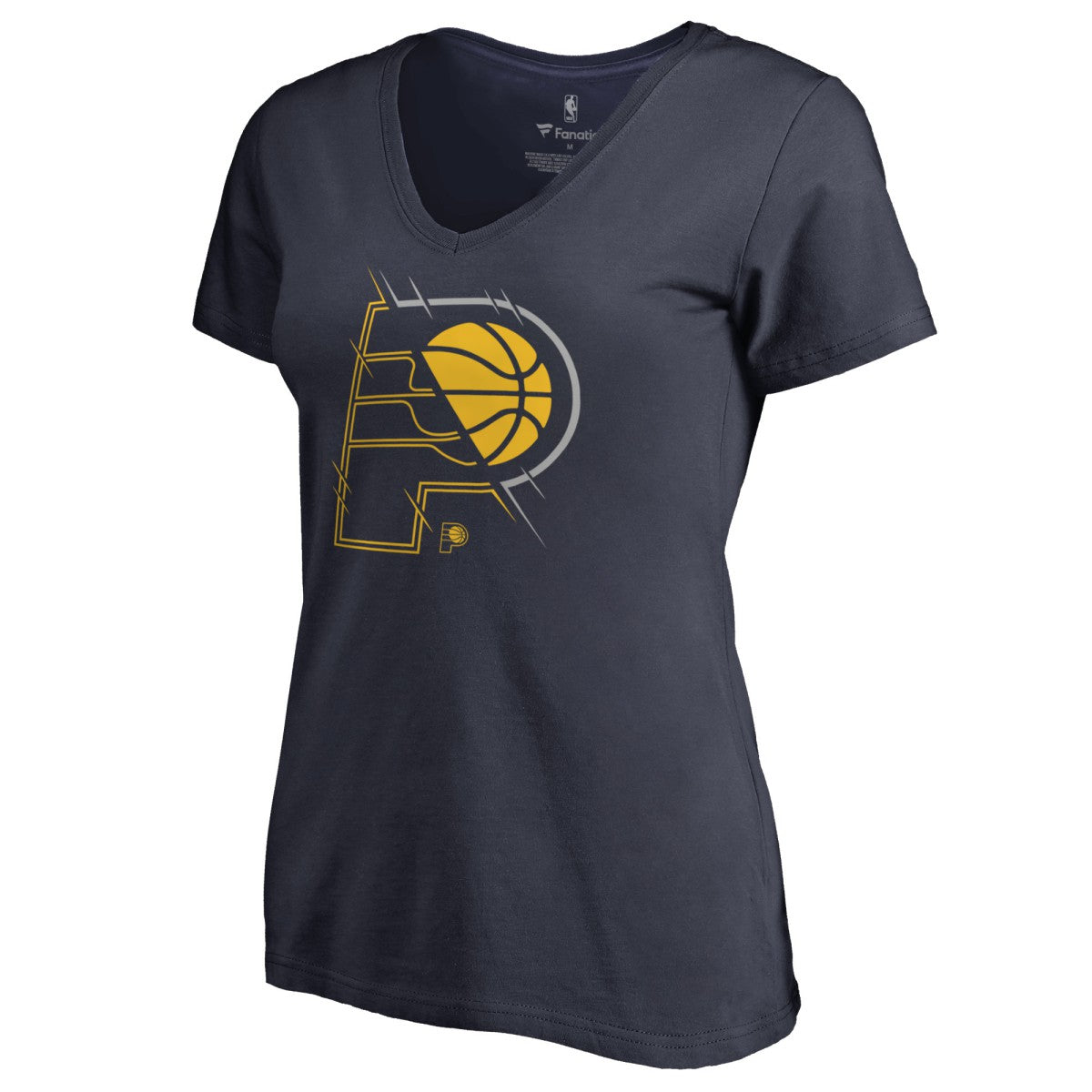 Indiana Pacers Women's X-Ray Slim Fit V-Neck T-Shirt