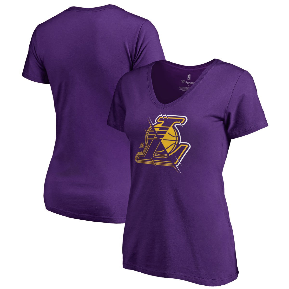 Los Angeles Lakers Women's X-Ray Slim Fit V-Neck T-Shirt