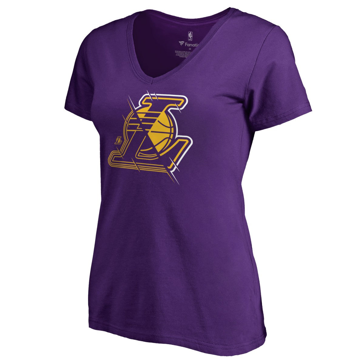 Los Angeles Lakers Women's X-Ray Slim Fit V-Neck T-Shirt