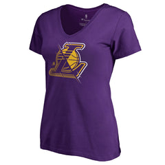 Los Angeles Lakers Women's X-Ray Slim Fit V-Neck T-Shirt