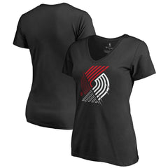 Portland Trail Blazers Women's X-Ray Slim Fit V-Neck T-Shirt