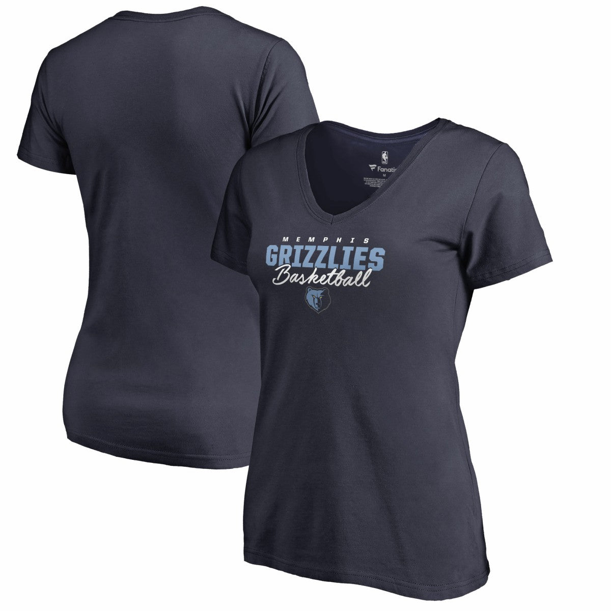 Memphis Grizzlies Women's Script Assist V-Neck T-Shirt
