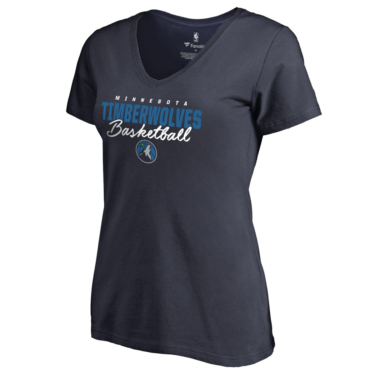 Minnesota Timberwolves Women's Script Assist V-Neck T-Shirt
