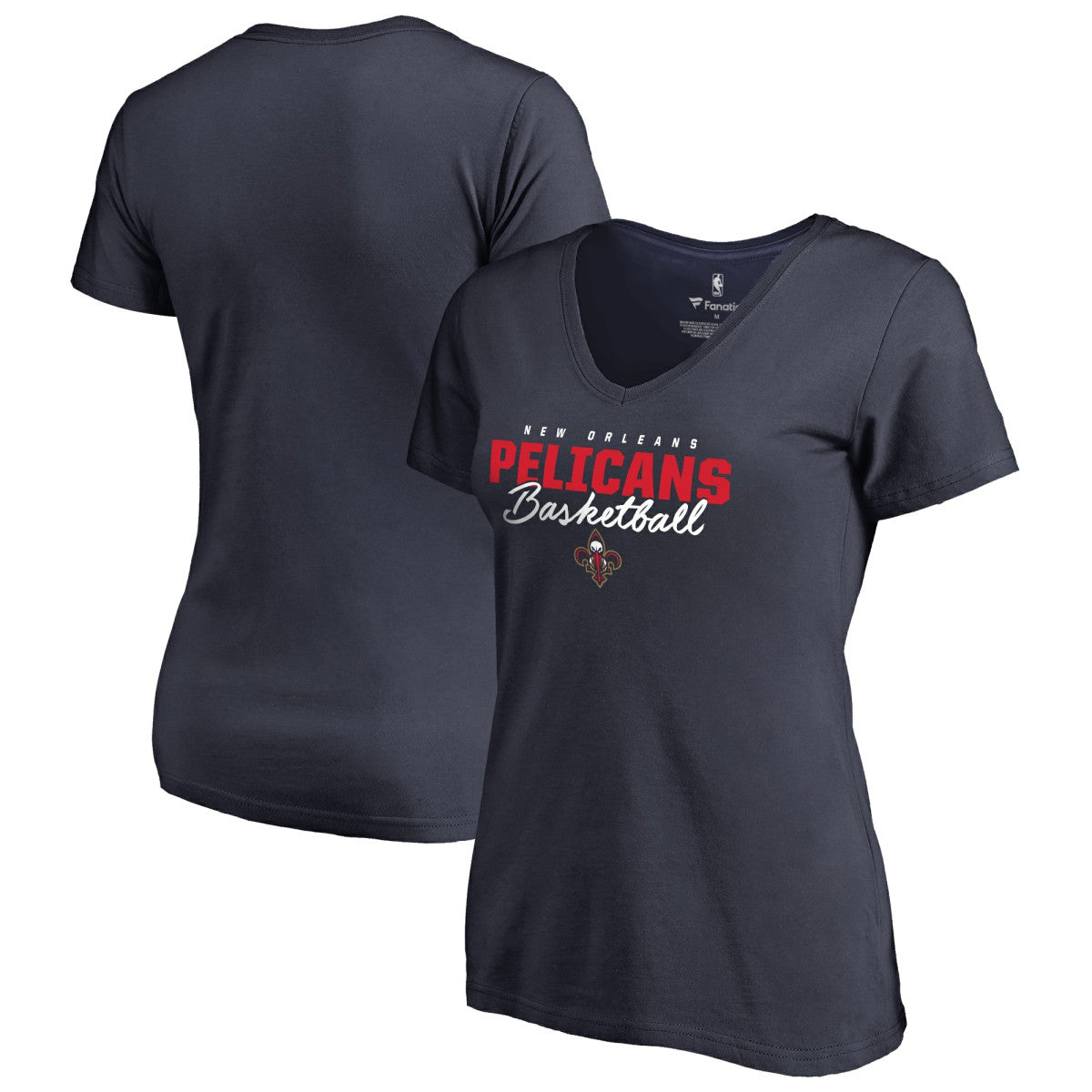 New Orleans Pelicans Women's Script Assist V-Neck T-Shirt