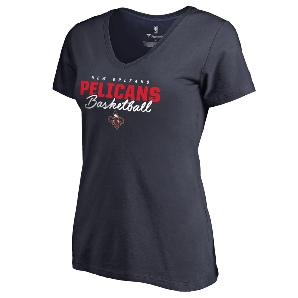 New Orleans Pelicans Women's Script Assist V-Neck T-Shirt