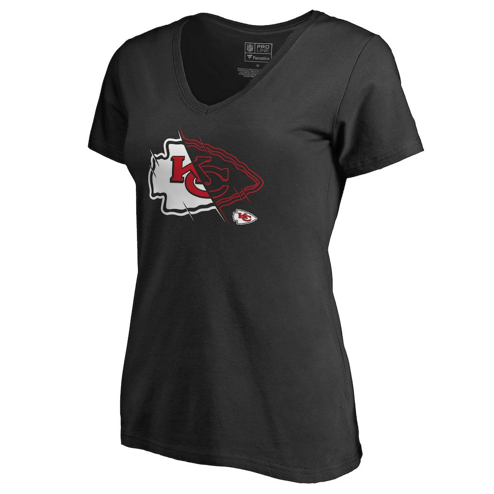 Women's X-Ray Slim Fit V-Neck T-Shirt - Kansas City Chiefs T-shirts