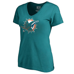Women's X-Ray Slim Fit V-Neck T-Shirt - Miami Dolphins T-shirts