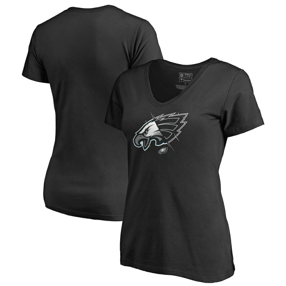 Women's X-Ray Slim Fit V-Neck T-Shirt - Philadelphia Eagles T-shirts