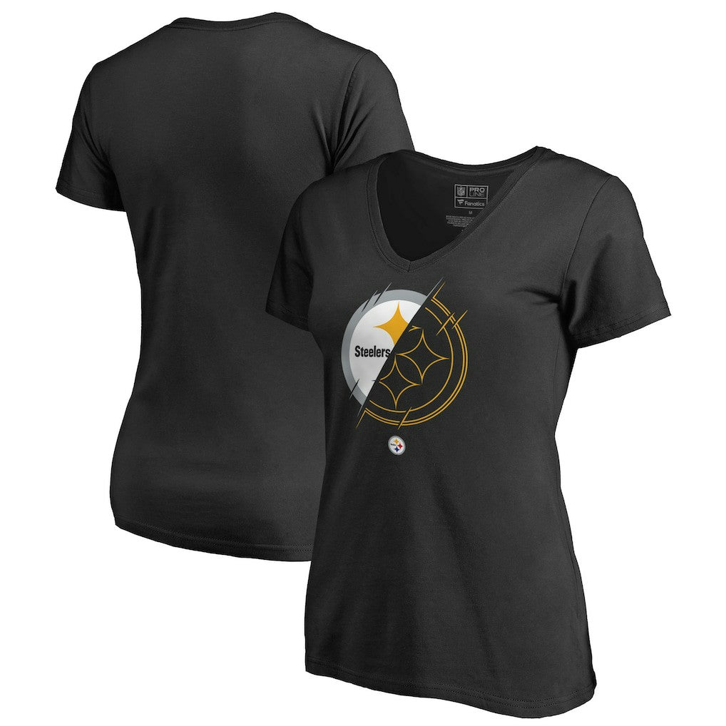 Women's X-Ray Slim Fit V-Neck T-Shirt - Pittsburgh Steelers T-shirts