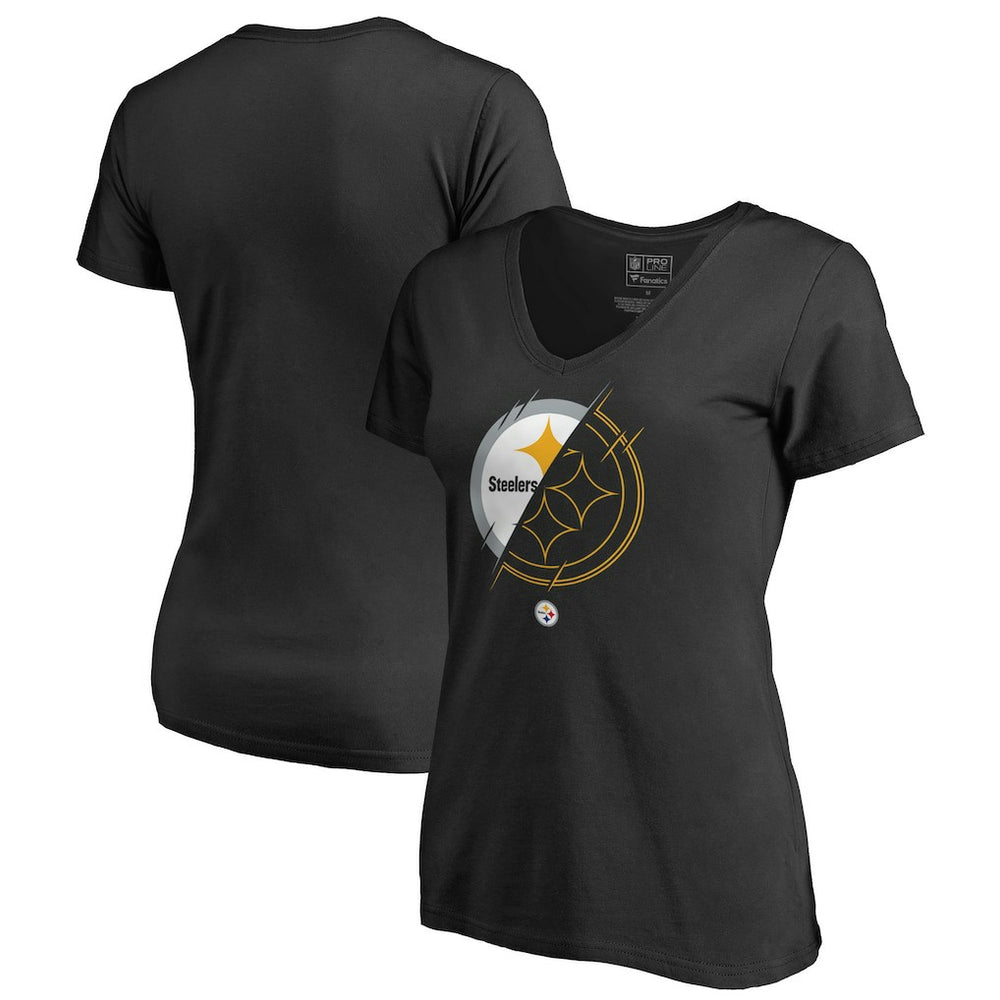 Women's X-Ray Slim Fit V-Neck T-Shirt - Pittsburgh Steelers T-shirts
