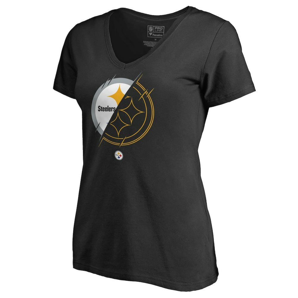 Women's X-Ray Slim Fit V-Neck T-Shirt - Pittsburgh Steelers T-shirts