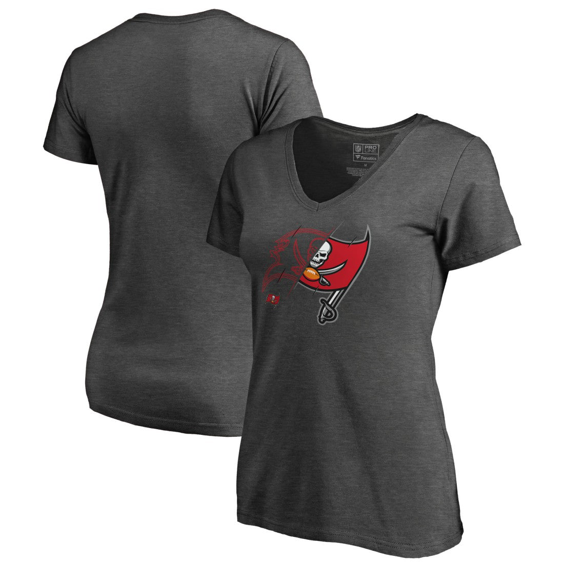 Women's X-Ray Slim Fit V-Neck T-Shirt - Tampa Bay Buccaneers T-shirts