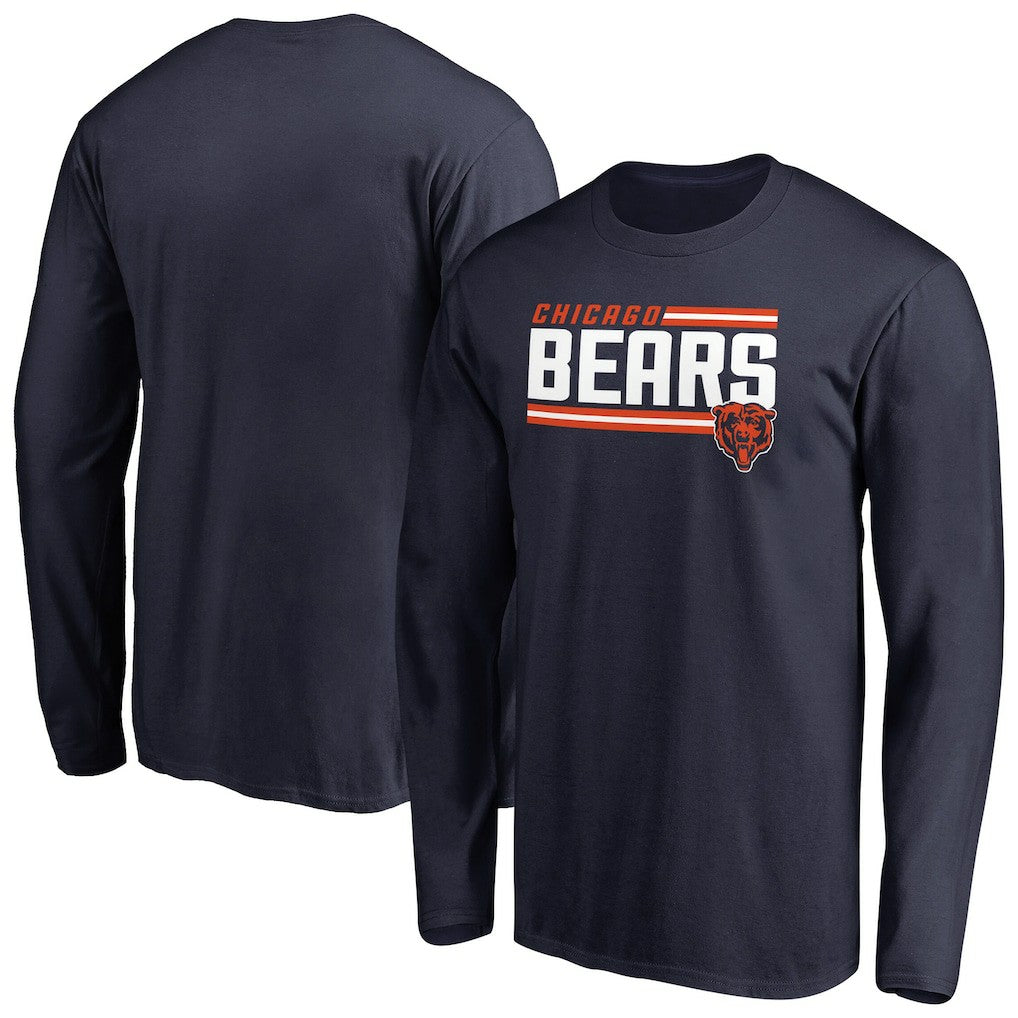 Iconic Collection On Side Stripe Long Sleeve T-Shirt - Chicago Bears T-shirts
