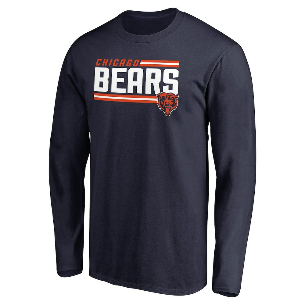 Iconic Collection On Side Stripe Long Sleeve T-Shirt - Chicago Bears T-shirts