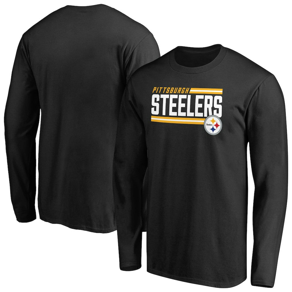 Iconic Collection On Side Stripe Long Sleeve T-Shirt - Pittsburgh Steelers T-shirts