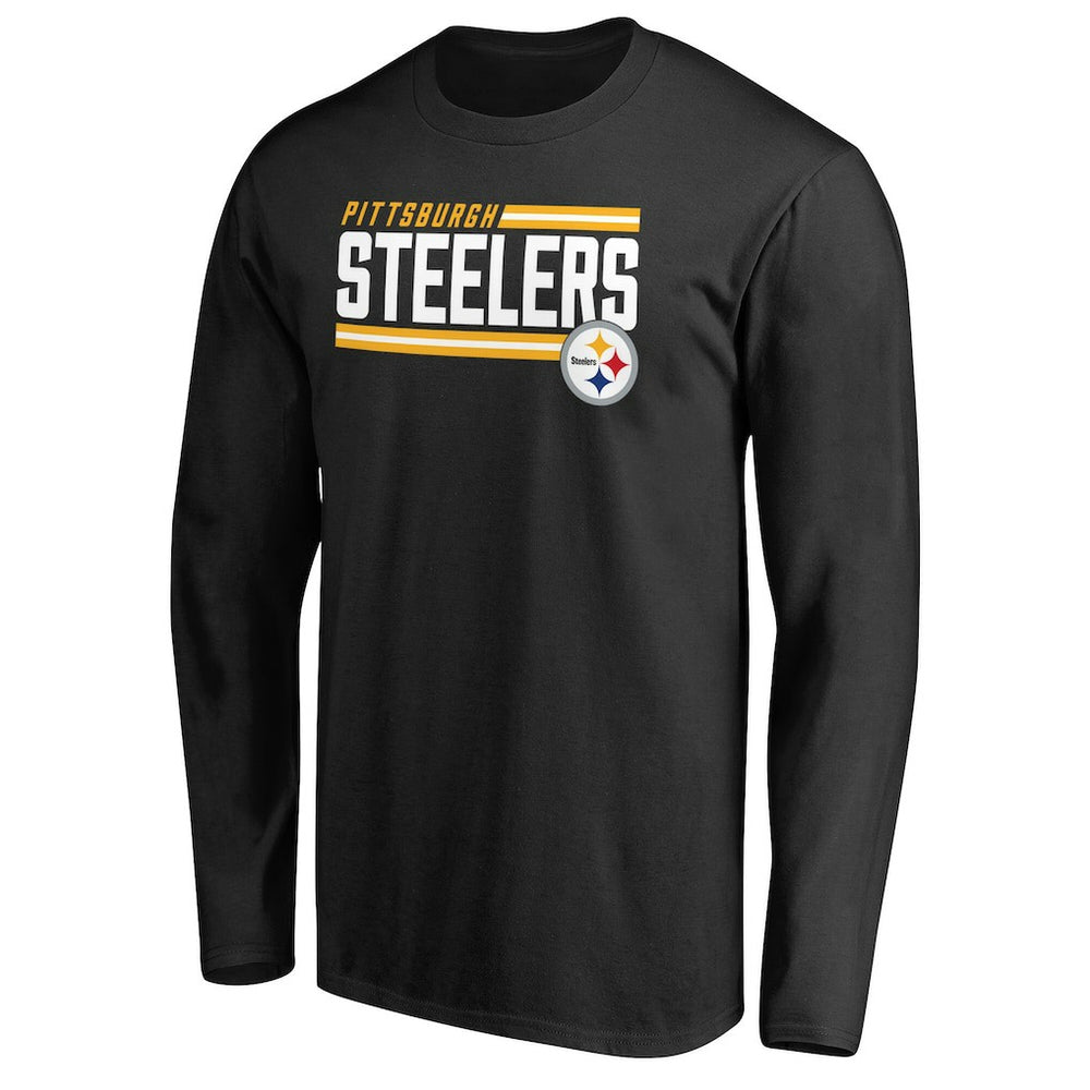 Iconic Collection On Side Stripe Long Sleeve T-Shirt - Pittsburgh Steelers T-shirts