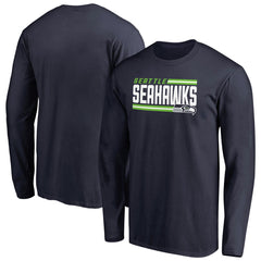 Iconic Collection On Side Stripe Long Sleeve T-Shirt - Seattle Seahawks T-shirts