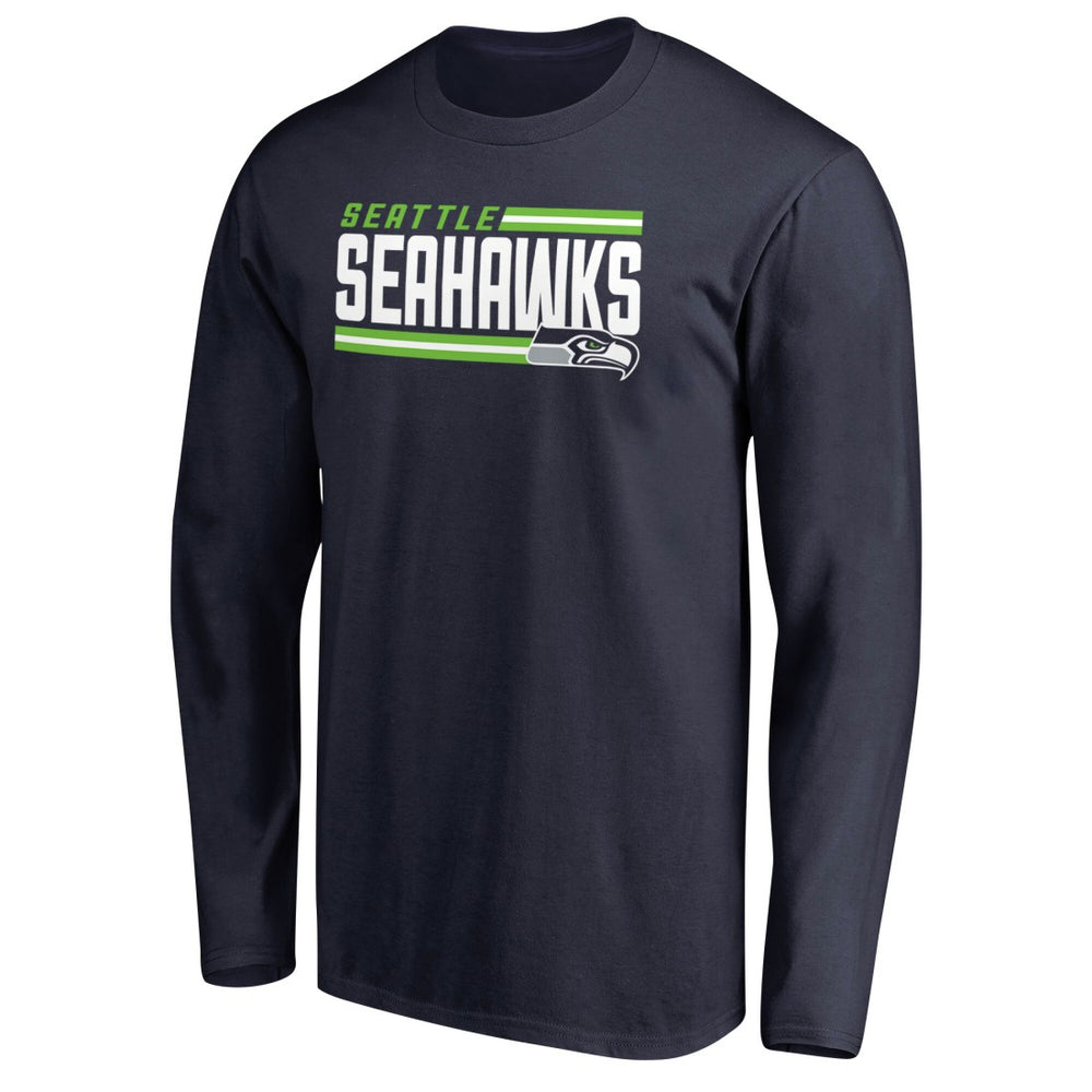 Iconic Collection On Side Stripe Long Sleeve T-Shirt - Seattle Seahawks T-shirts