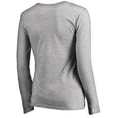 Women's Iconic Collection On Side Stripe Long Sleeve V-Neck T-Shirt - Miami Dolphins T-shirts