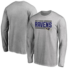 Iconic Collection On Side Stripe Long Sleeve T-Shirt - Baltimore Ravens T-shirts