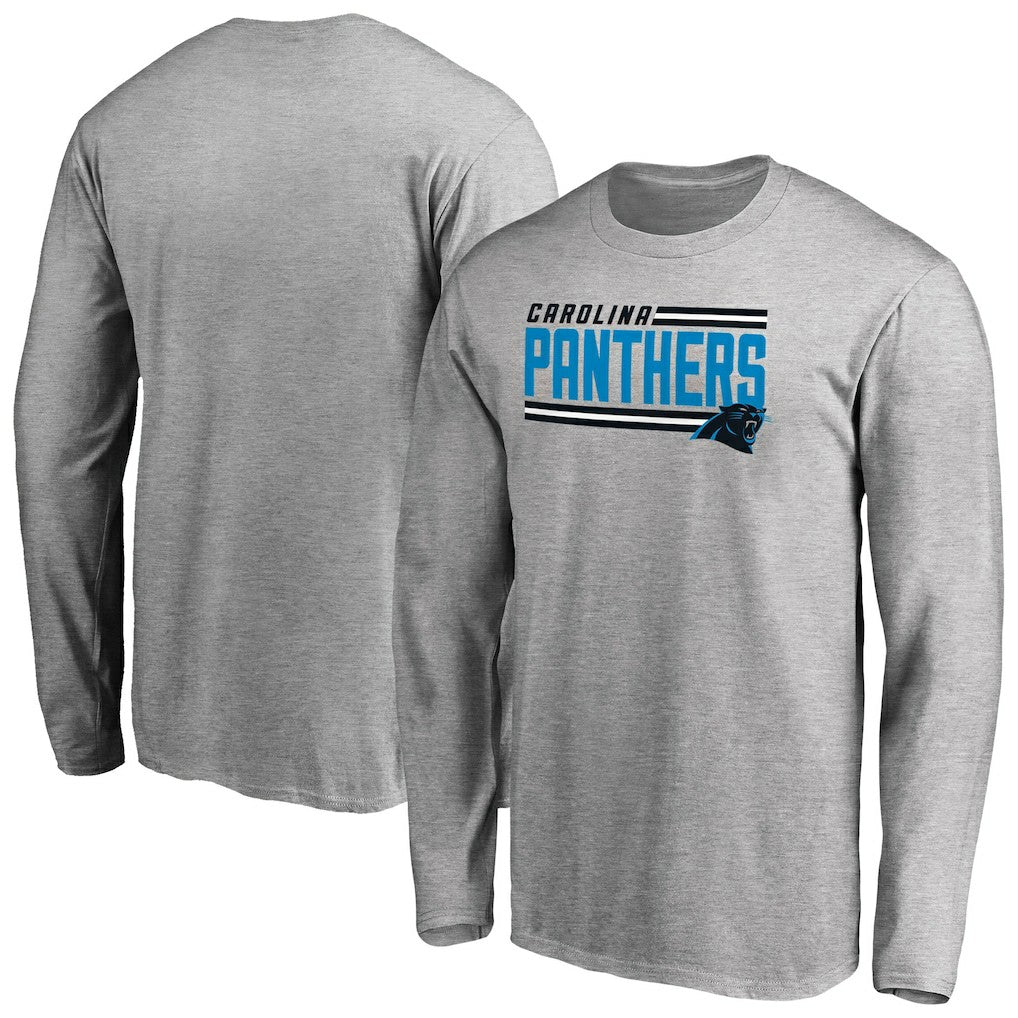 Iconic Collection On Side Stripe Long Sleeve T-Shirt - Carolina Panthers T-shirts