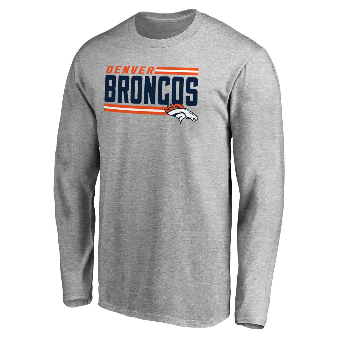 Iconic Collection On Side Stripe Long Sleeve T-Shirt - Denver Broncos T-shirts