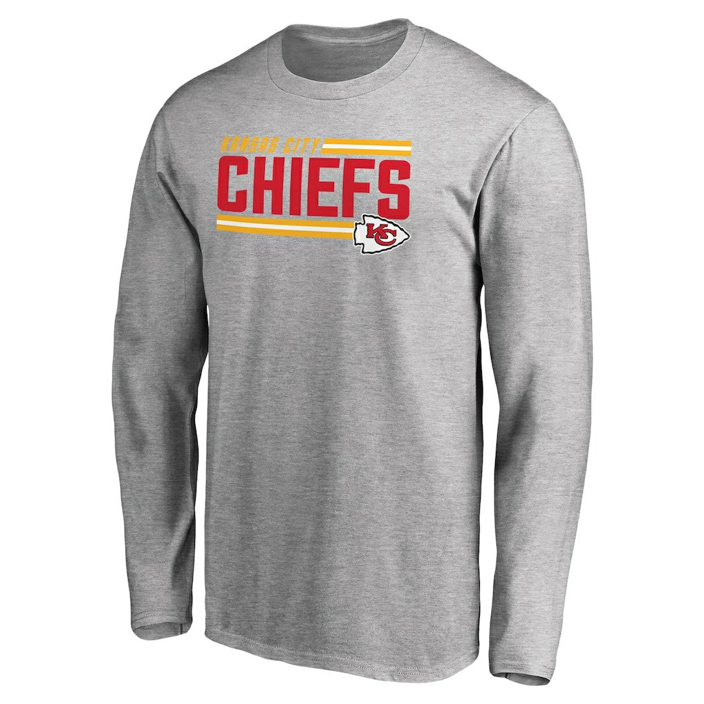 Iconic Collection On Side Stripe Long Sleeve T-Shirt - Kansas City Chiefs T-shirts