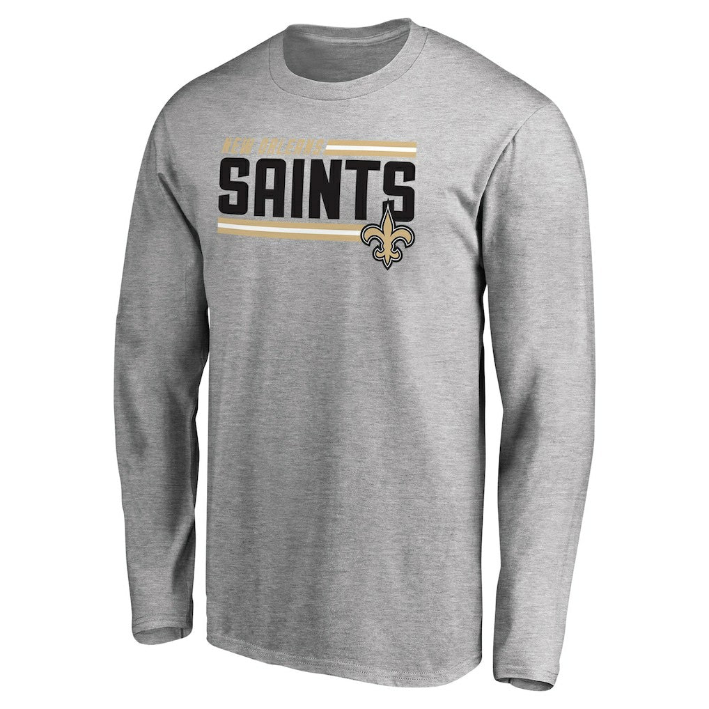 Iconic Collection On Side Stripe Long Sleeve T-Shirt - New Orleans Saints T-shirts