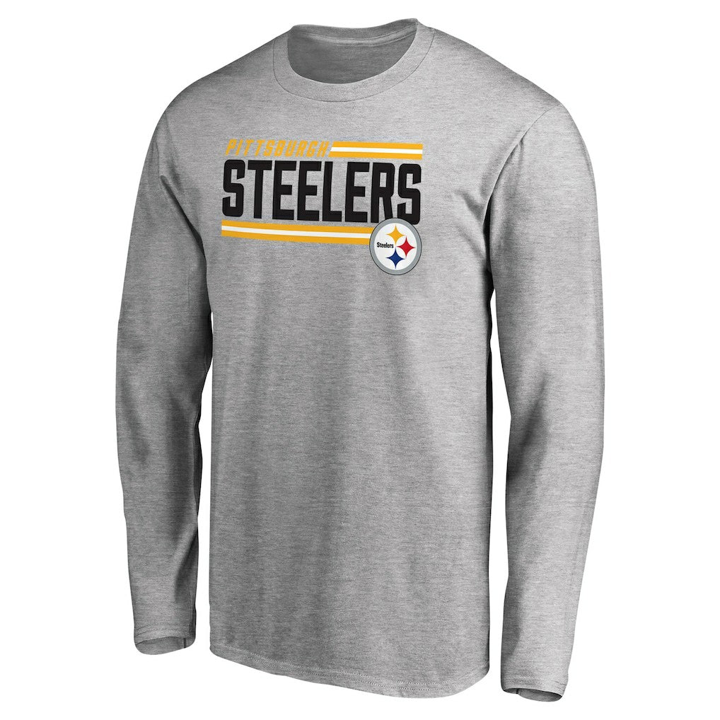 Iconic Collection On Side Stripe Long Sleeve T-Shirt - Pittsburgh Steelers T-shirts