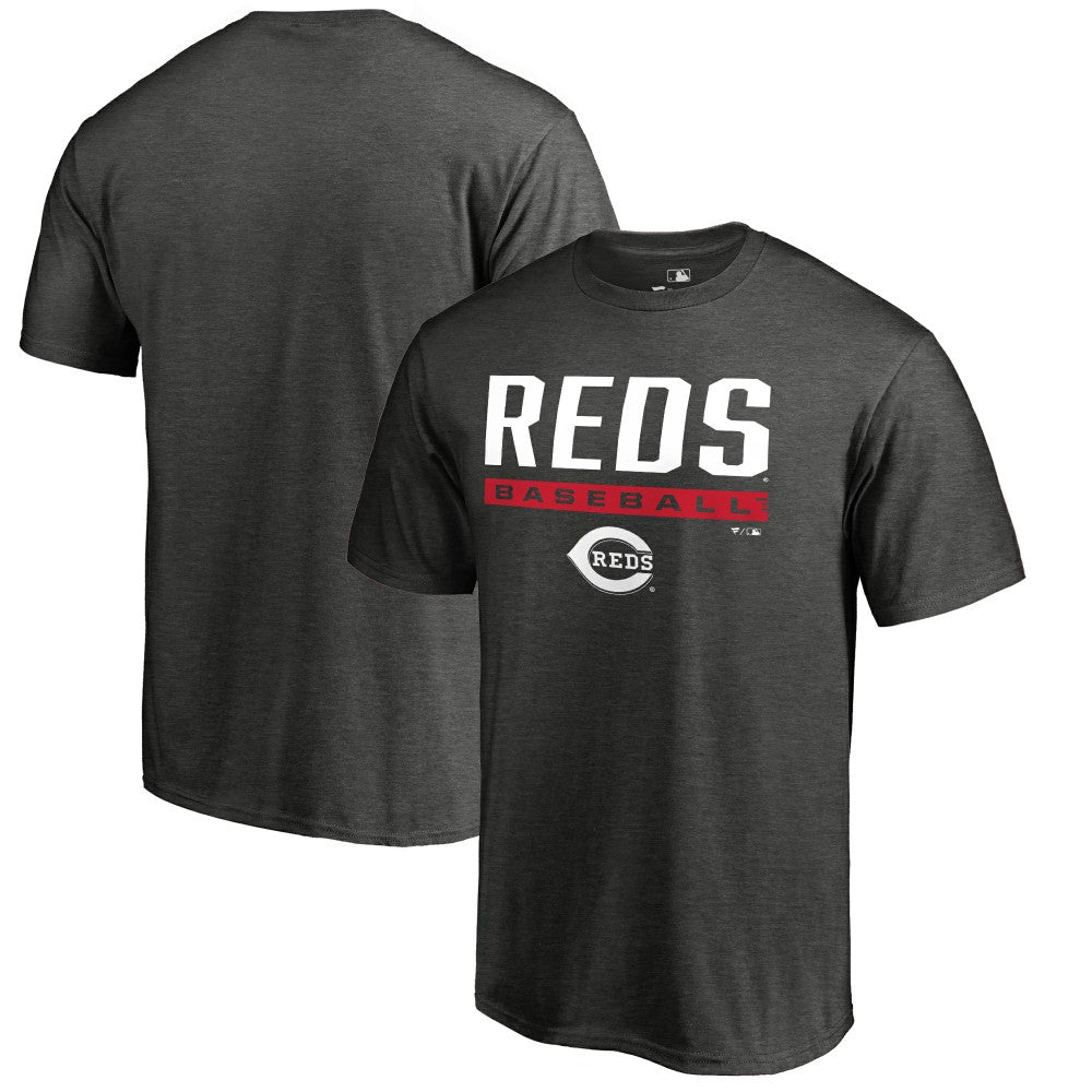 Ash Cincinnati Reds Win Stripe T-Shirt