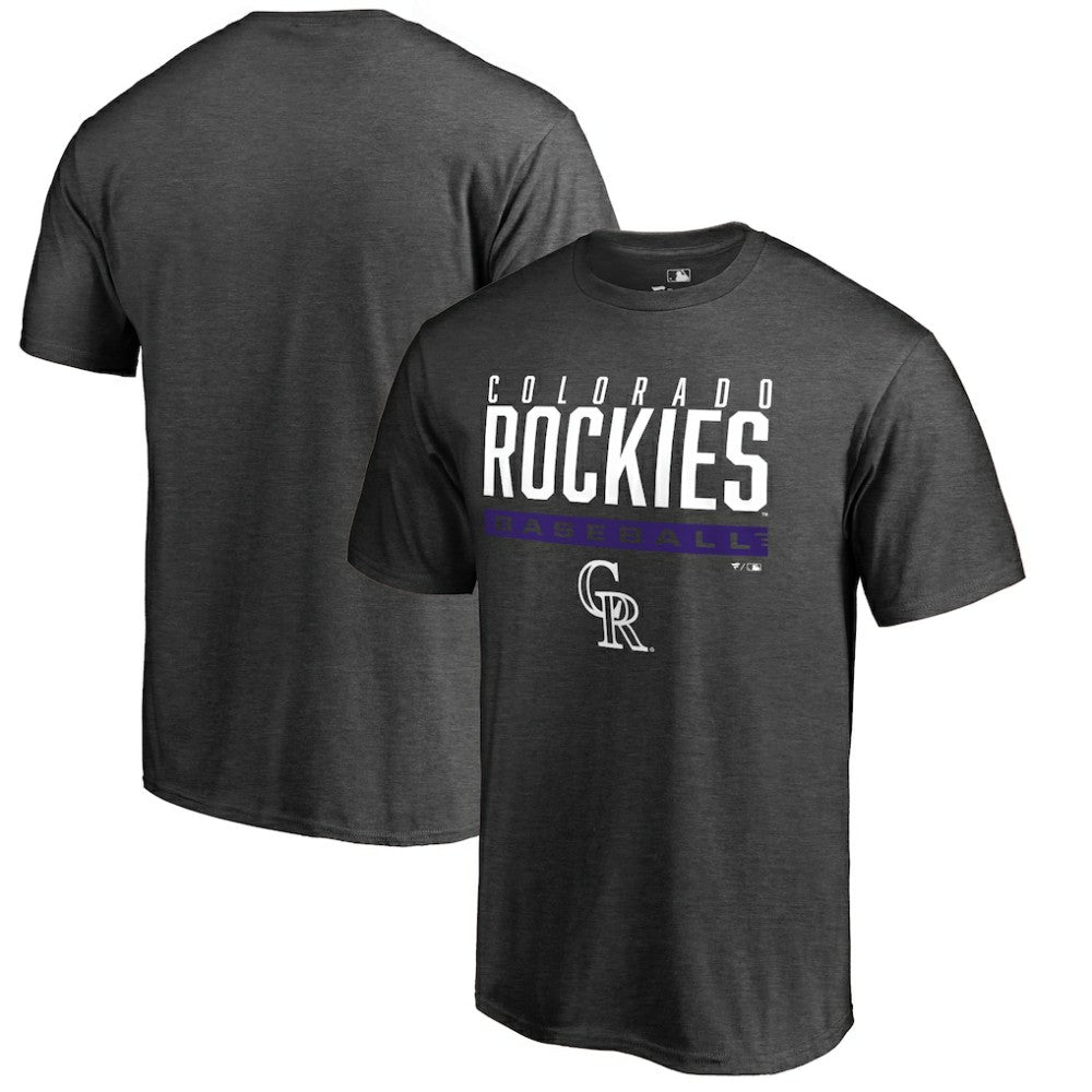 Ash Colorado Rockies Win Stripe T-Shirt