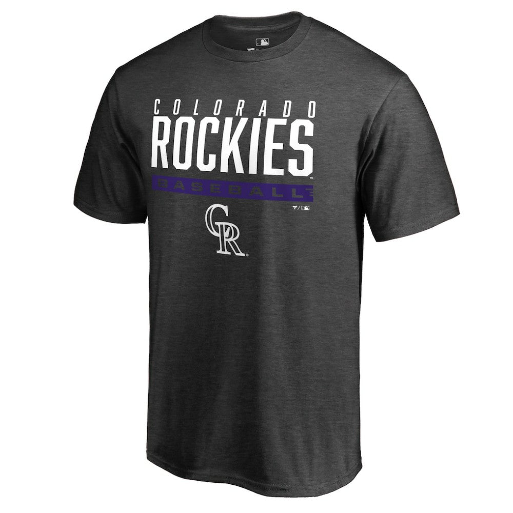 Ash Colorado Rockies Win Stripe T-Shirt