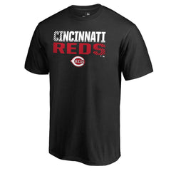 Black Cincinnati Reds Fade Out T-Shirt