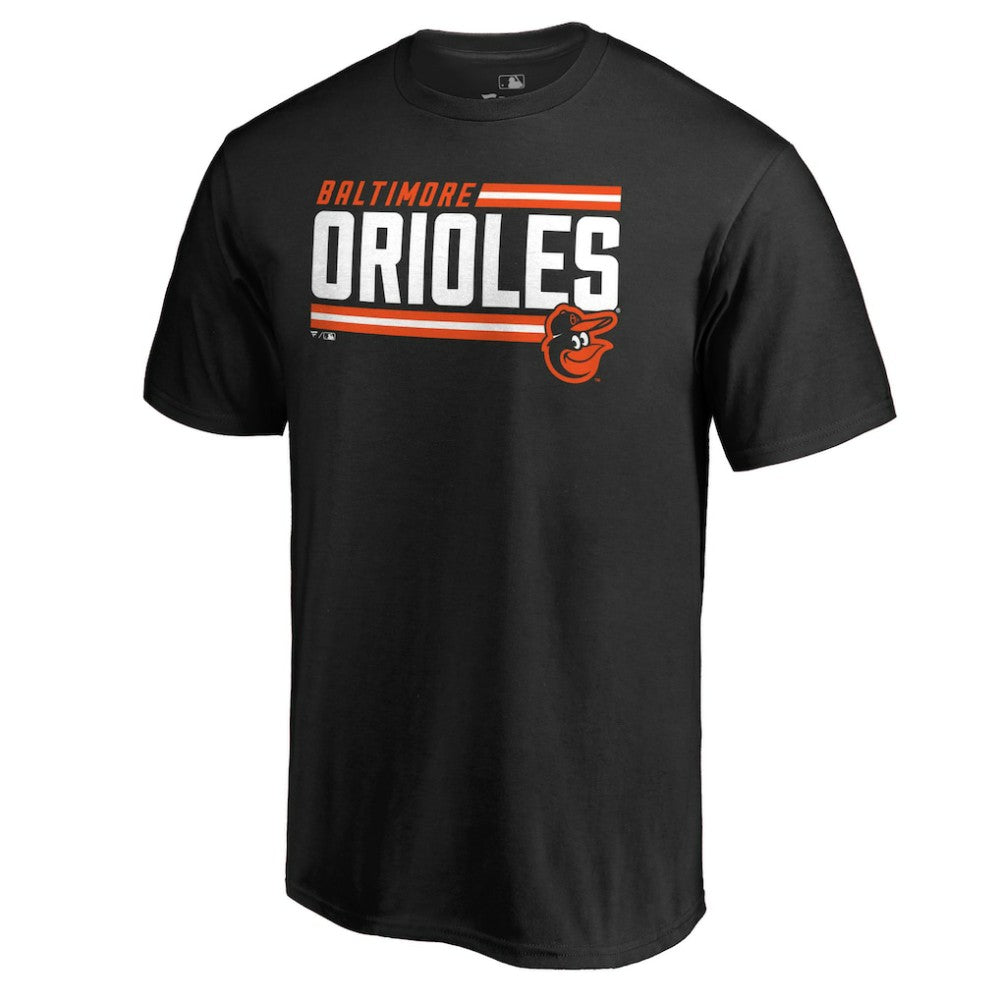 Black Baltimore Orioles Onside Stripe T-Shirt