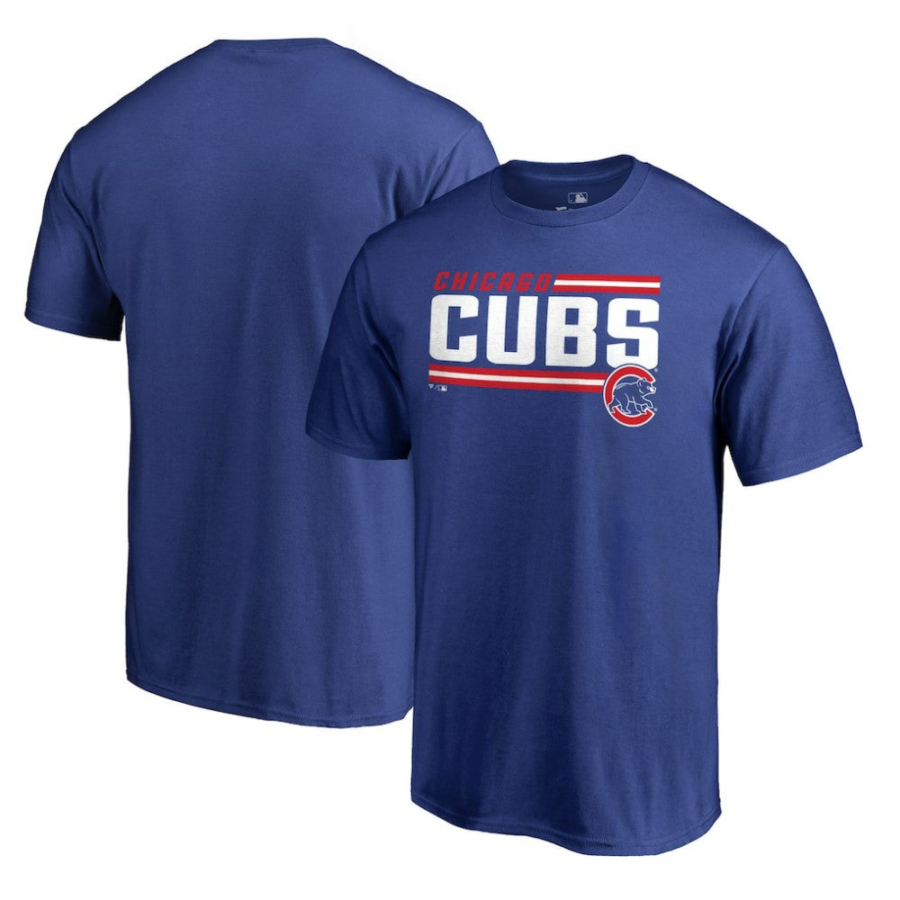 Royal Chicago Cubs Onside Stripe T-Shirt